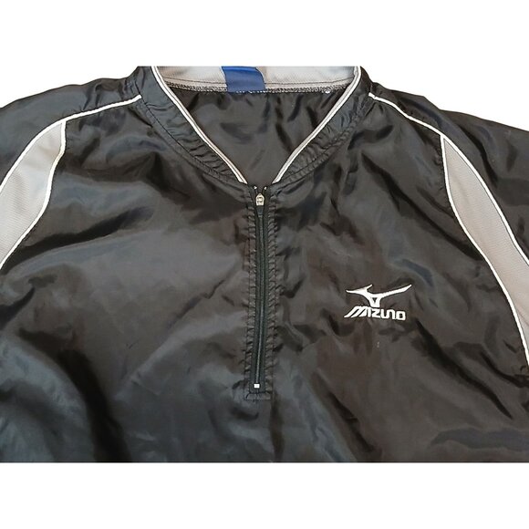 Mizuno Mens Large Pullover Windbreaker Jacket Vented Warm-up Cycling Athletic - Picture 2 of 5